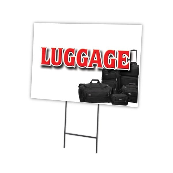 Signmission Luggage Yard Sign & Stake outdoor plastic coroplast window, C-1216 Luggage C-1216 Luggage - main